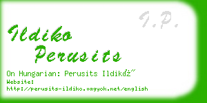 ildiko perusits business card